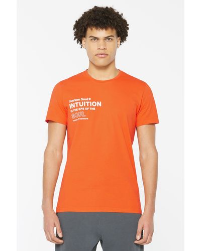 Harlem Soul Rundhalsshirt aus Bio-Baumwolle - Orange