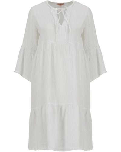 Kate Storm Sommerkleid Leinenkleid (1-tlg) - Weiß