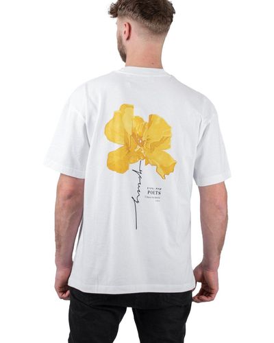 YOUNG POETS SOCIETY Society T-Shirt Young Poets Cut Flowers Nik 232 Tee - Weiß
