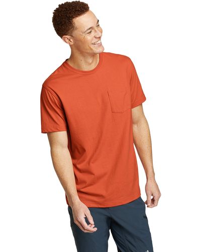 Eddie Bauer T- Legend Wash Pro Shirt 100% Baumwolle - Orange