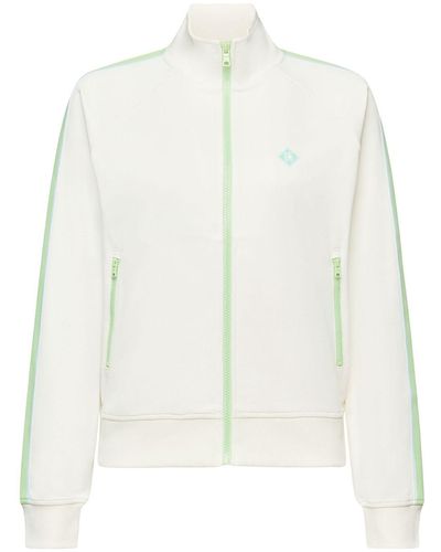 Esprit Sweatjacke Trainingsjacke mit Logo (1-tlg) - Weiß