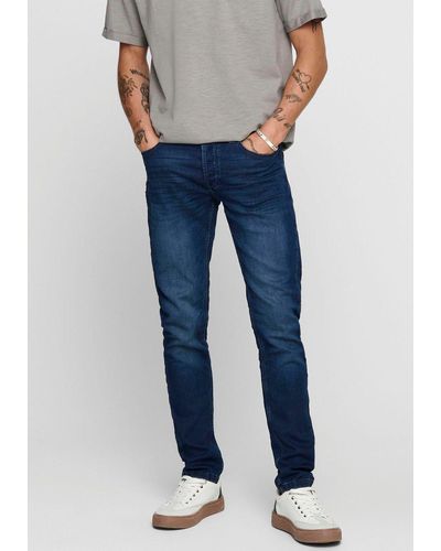 Only & Sons Skinny-fit-Jeans LOOM LIFE JOG - Blau