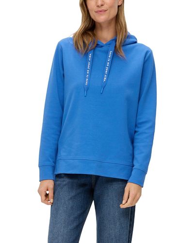 S.oliver Sweatshirt mit Seitenschlitzen - Blau