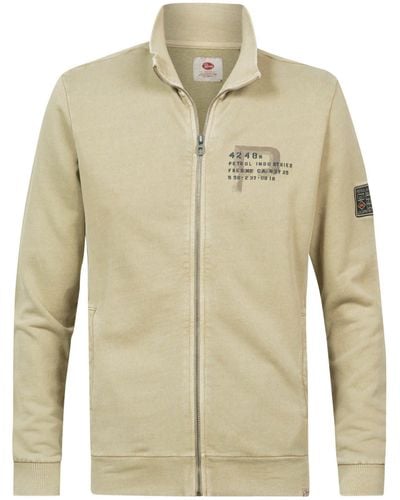 Petrol Industries Sweatjacke Jacke Sweater Collar mit Reißverschluss - Natur