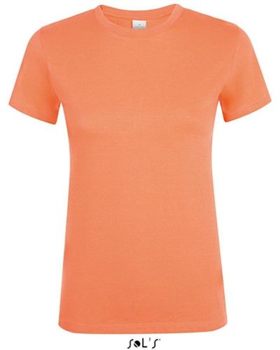 Sol's Rundhalsshirt Regent T-Shirt / Halbgekämmte ringgesponnene Baumwolle - Orange