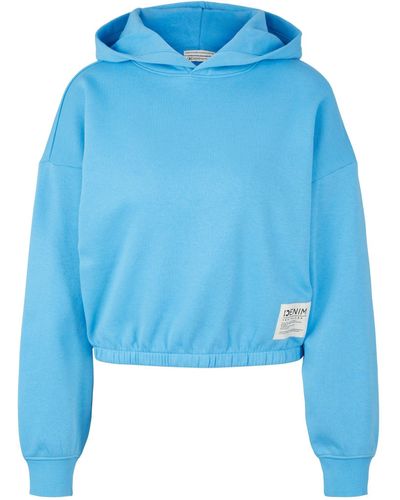 Tom Tailor Cropped hoodie - Blau