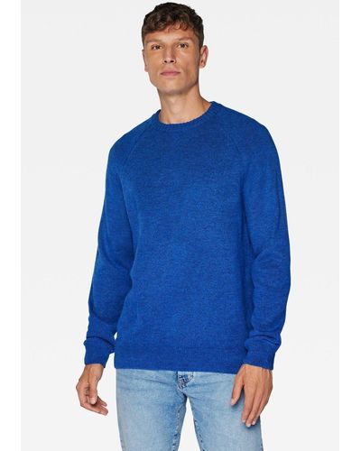 Mavi Weicher Strickpullover Stretch Rundhals Sweater Einfarbig 6458 in Blau