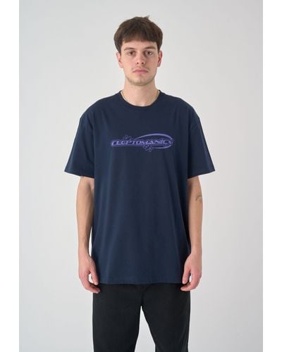CLEPTOMANICX T-Shirt C2K mit tollem Frontprint - Blau
