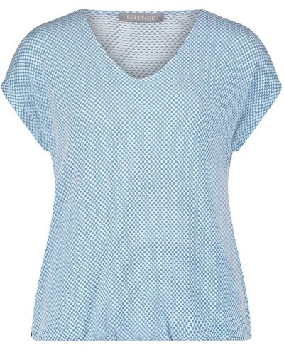 BETTY&CO T- Shirt Kurz 1/2 Arm, Cream/Blue - Blau