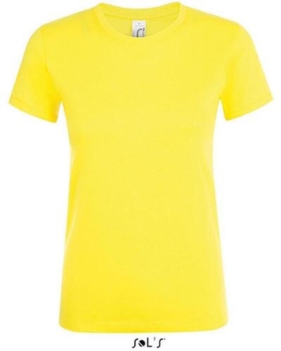 Sol's Rundhalsshirt Regent T-Shirt / Halbgekämmte ringgesponnene Baumwolle - Gelb