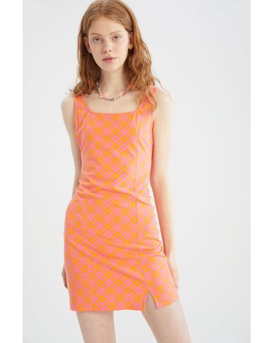 Defacto Minikleid BODYCON DRESS - Orange
