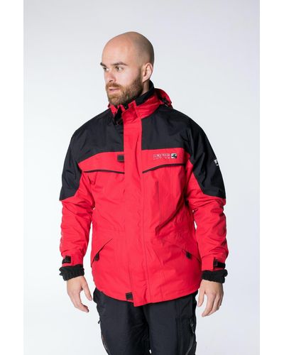 DEPROC Active 3-in-1-Funktionsjacke ASPEN NEW CLASSIC 3in1 CS mit abnehmbarer Kapuze - Rot