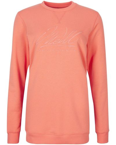 O'neill Sportswear Sweatshirt Script Crew mit -in-Ton Markenschriftzug - Pink