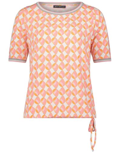 Betty Barclay T- Shirt Kurz 1/2 Arm, Rose/Cream - Pink