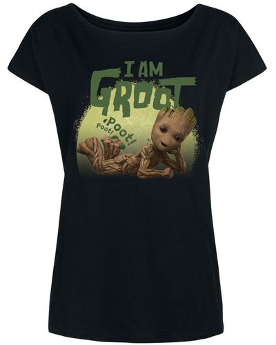 Marvel T-Shirt Guardians of the Galaxy ! Poot! - Schwarz