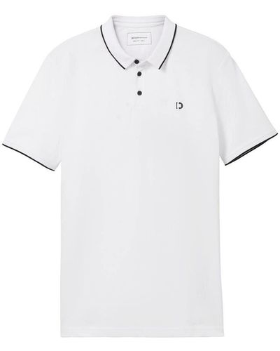 Tom Tailor T-Shirt polo with tipping - Weiß