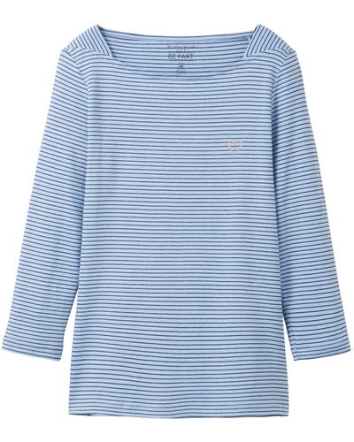 Tom Tailor T-Shirt Langarmshirt (1-tlg) - Blau