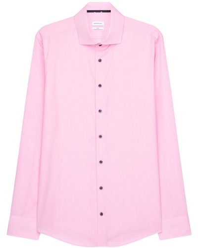 Seidensticker Businesshemd Slim Langarm Kentkragen Uni - Pink