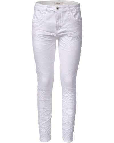 Jewelly Regular-fit- Stretch Boyfriend Jeans - Weiß