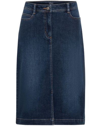 Olsen Maxirock Skirt Denim Short - Blau