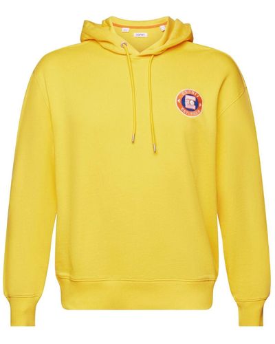 Esprit Sweatshirt Logo-Hoodie aus Baumwolle (1-tlg) - Gelb