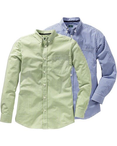 Luis Steindl Trachtenhemd Doppelpack Karohemden - Grün