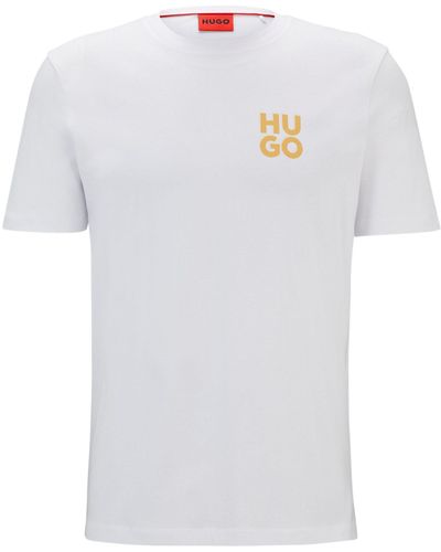 HUGO T-Shirt Dimoniti (1-tlg) - Weiß