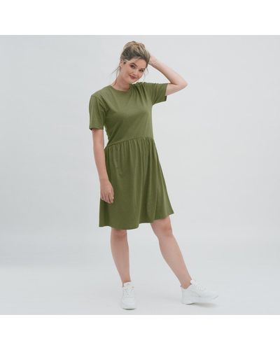 Living Crafts Sommerkleid ONIKA Modisch weiter, sommerlicher Schnitt - Grün