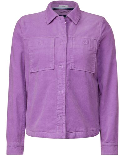 Cecil Strickpullover TOS Corduroy Overshirt - Lila