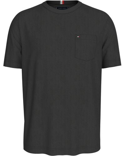 Tommy Hilfiger T-Shirt BT-POCKET TEE-B Große Größen mit Brusttasche - Schwarz