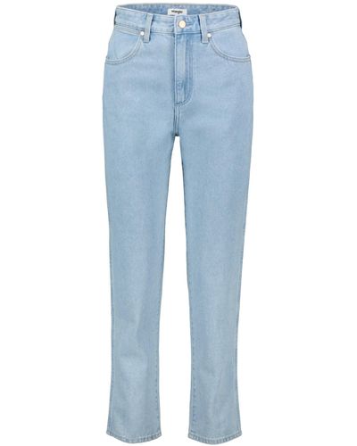 Wrangler 5-Pocket- Jeans Mom Fit (1-tlg) - Blau