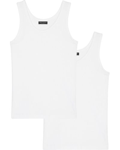 Marc O' Polo Tanktop Iconic Rib (2-tlg) Tank-top unterhemd unterzieh-shirt - Weiß