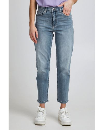Ichi High-waist-Jeans TWIGGY RAVEN (1-tlg) Weiteres Detail, Plain/ohne Details - Blau