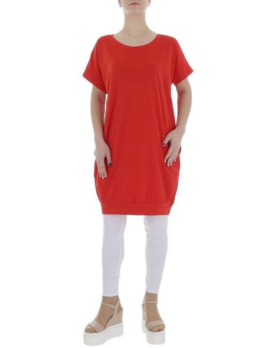 Ital-Design Tunikashirt Freizeit (85987303) Stretch Top & Shirt in Rot