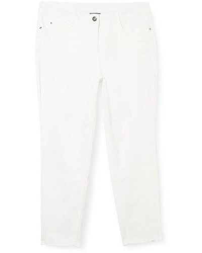 Samoon Shorts offwhite regular (1-tlg) - Weiß
