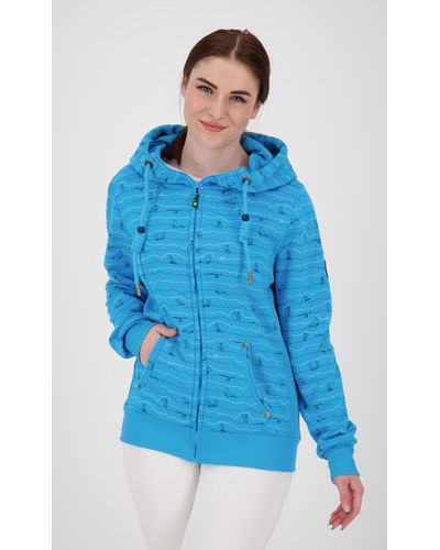 DEPROC Active Kapuzensweatshirt ANKERGLUTWELLE Auch in Groß Größen erhältlich - Blau