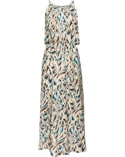 Lascana Maxikleid aus gewebter Viskose, leichtes Sommerkleid mit Alloverdruck - Weiß