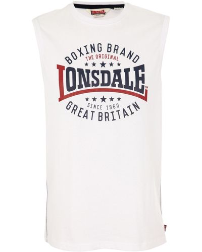 Lonsdale London T-Shirt Tanktop St.Agnes Erwachsene - Weiß
