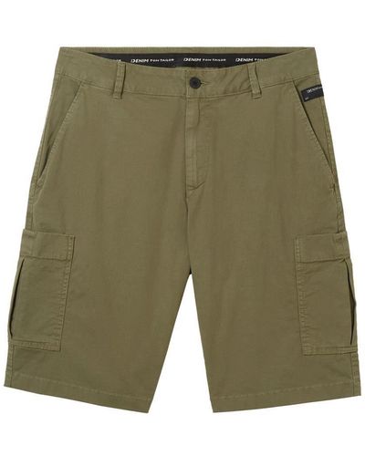 Tom Tailor Stoffhose relaxed washed cargo shorts, Dusty Olive Green - Grün