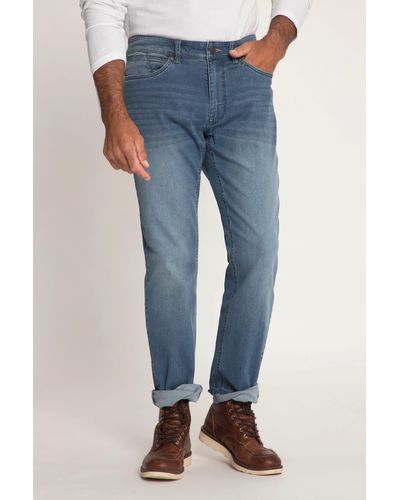 JP1880 Cargohose Jeans lightweight Bauchfit Regular Fit 5-Pocket - Blau