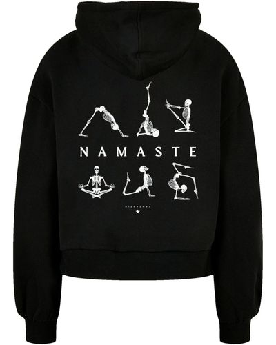 Grau | Yoga Skelett Sweatshirt in Lyst Halloween DE F4NT4STIC Print Namaste