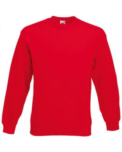 Fruit Of The Loom Classic Set-in Sweatshirt, Pullover - Rot