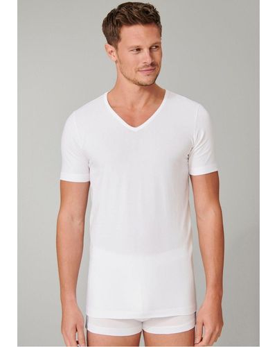 Schiesser T-Shirt V-Ausschnitt, kurzarm, im 2er Pack - Weiß