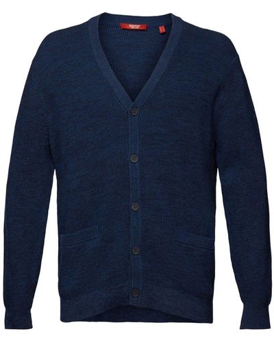 Esprit Strickjacke Sweaters (1-tlg) - Blau