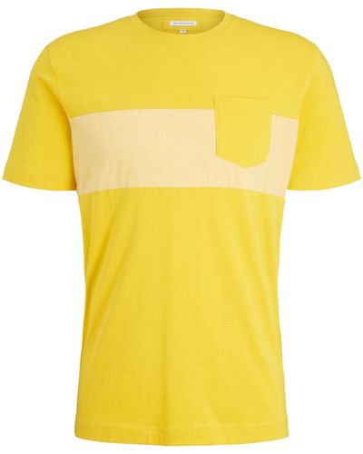 Tom Tailor Zweifarbiges T-Shirt - Gelb