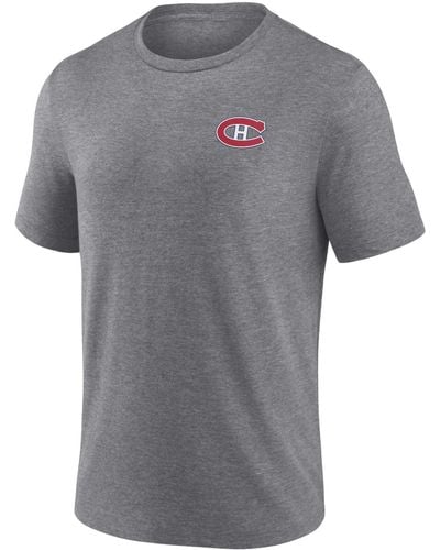 Fanatics Print-Shirt Montreal Canadiens TriBlend Backprint heather gre - Grau