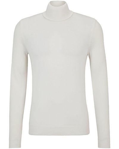 HUGO Sweatshirt Strickpullover - Weiß