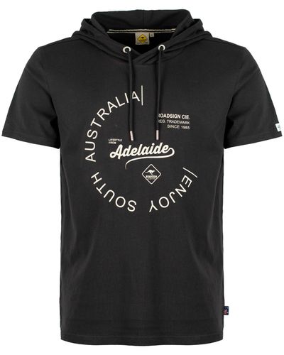 ROADSIGN australia ROADSIGN T- Enjoy Australia (1-tlg) Hoodie-Shirt mit Kapuze und kurzem Arm - Schwarz