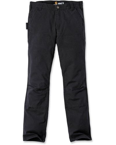 Carhartt Stretch- Hose Rugged Flex Straight Fit Duck Double-Front Utility Work Pant - Schwarz