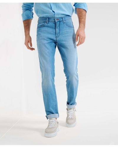 Brax 5-Pocket-Jeans Chuck Sommer-Denim, Gallery Flex - Blau